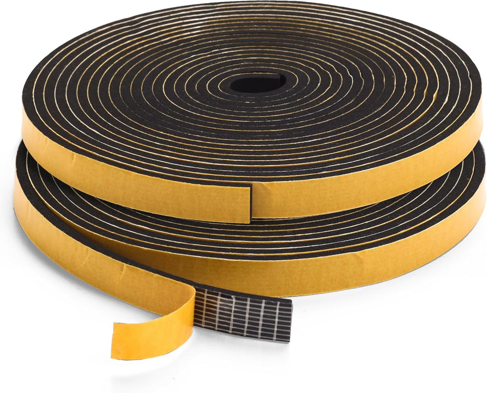 Adhesive Door & Window Foam Tape 1/2"W x 1/8" T 50ft