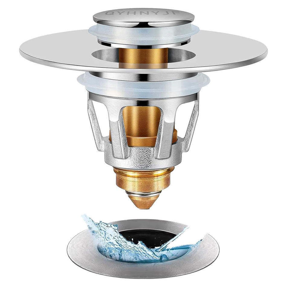 Pop-up Spring Core Drain Stopper for Bathroom Sink