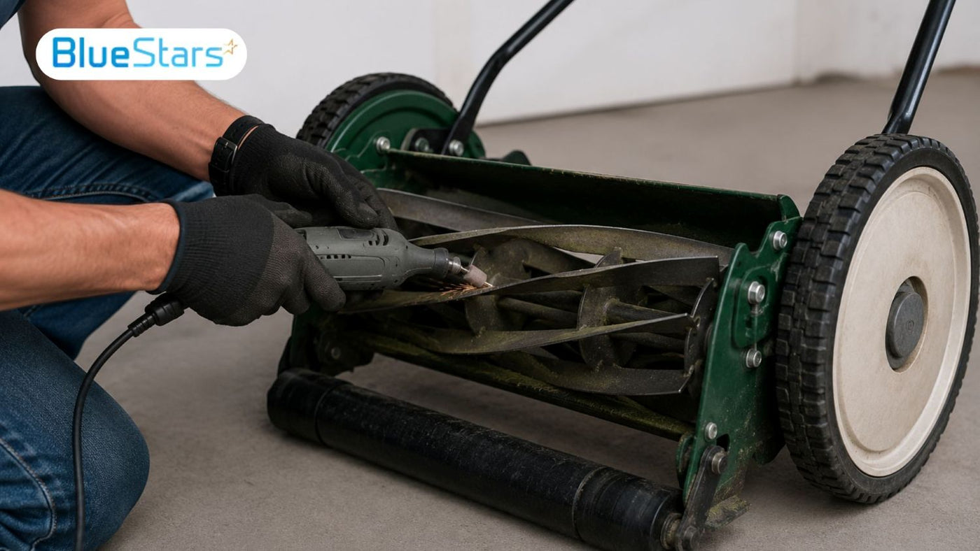 How to Sharpen Reel Mower Blades