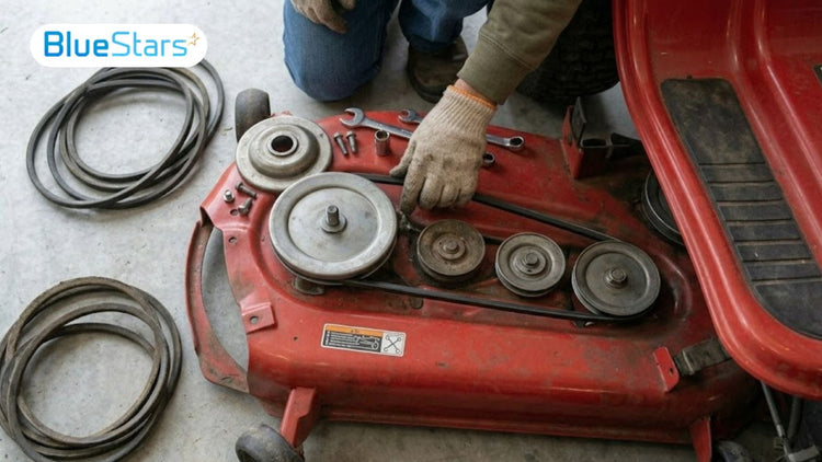 how to replace a drive belt on a riding mower