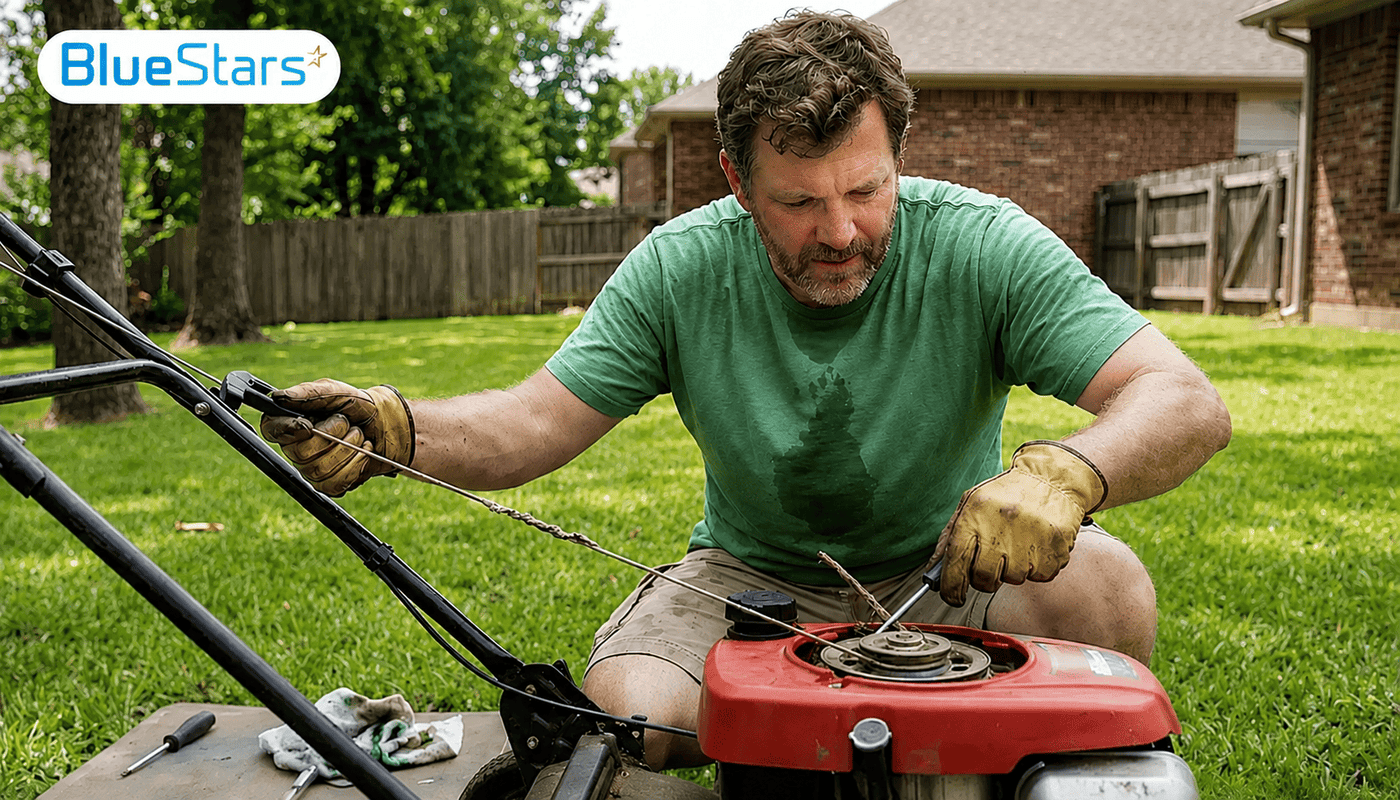 Lawn Mower Pull Cord Stuck? Here's Why and How to Fix It