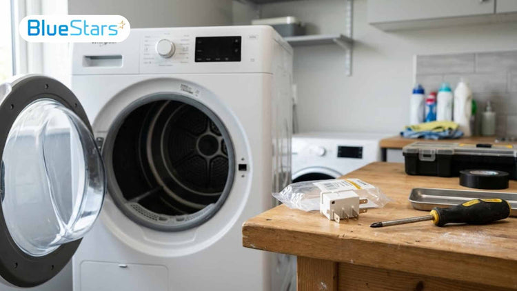 replacing dryer door switch with basic repair tools