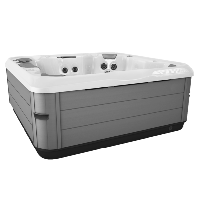 Assortment of spa hot tub parts including pumps, filters, and heaters