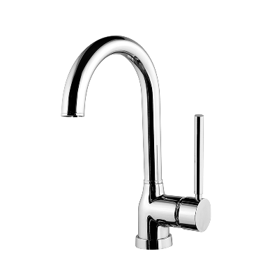 Assortment of replacement faucet parts including cartridges, valves, and handles