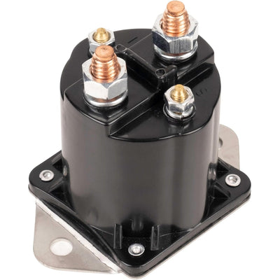 12V gas golf cart solenoid replacement with copper terminals and mounting bracket.