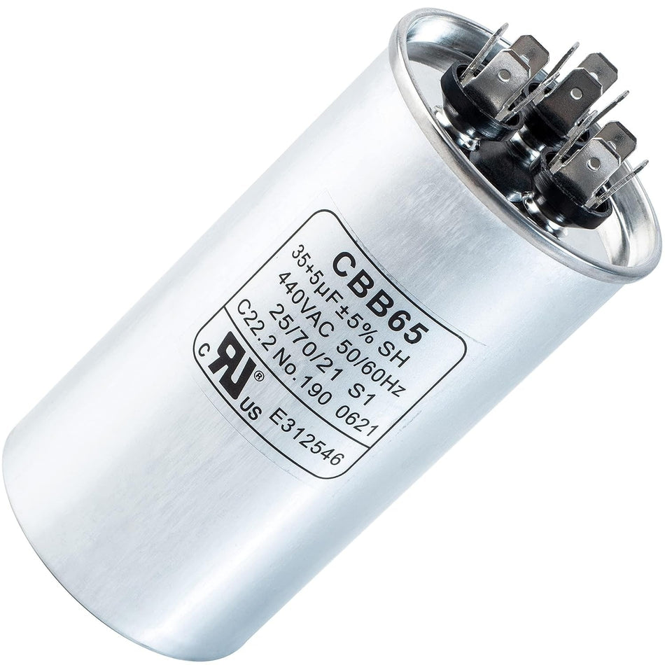 97F9834 Z97F9834 35+5 MFD uF 370/440 VAC Dual Run Round Capacitor