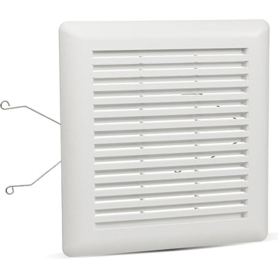 White bathroom ceiling fan grille replacement with mounting springs for C350GN S97017068.