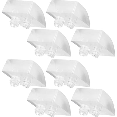 Pack of 8 clear replacement pod shoes for Hayward Navigator and Pool Vac pool cleaners.
