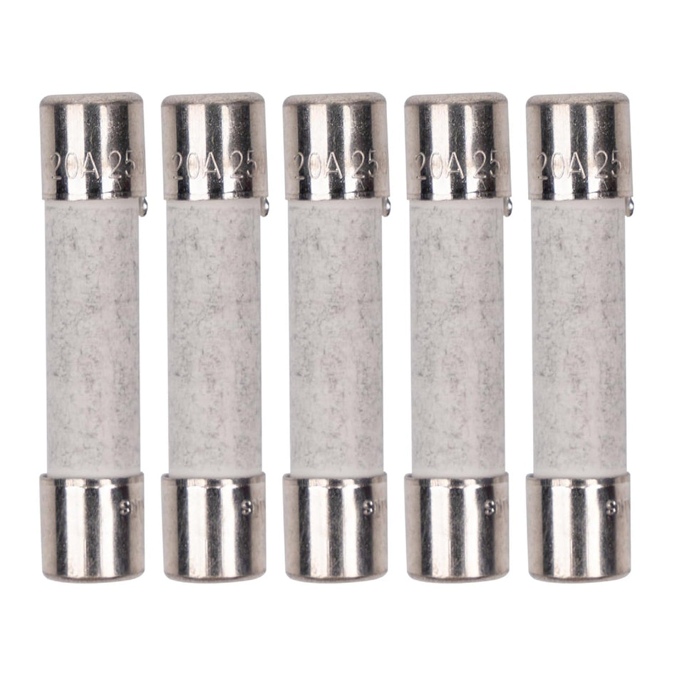 5-pack 20 Amp 250V Slow-Blow Microwave Fuse