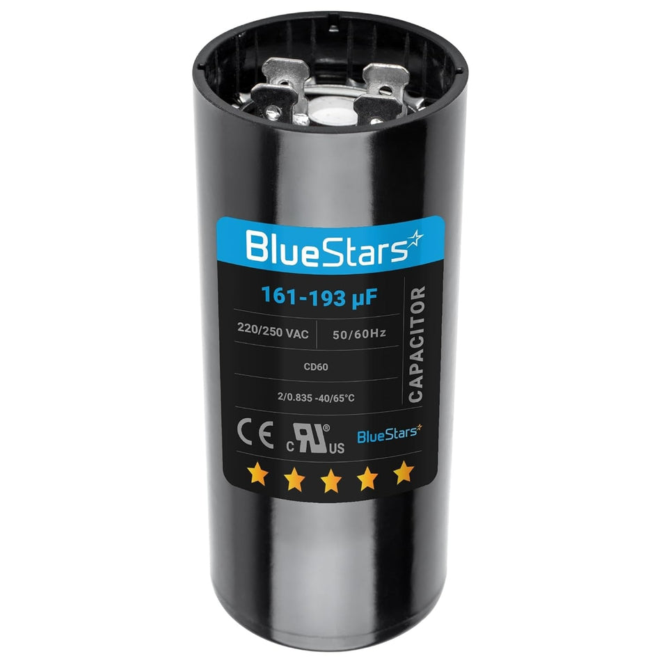 161-193 uf MFD 50/60 Hz 220-250 VAC Round Start Capacitor