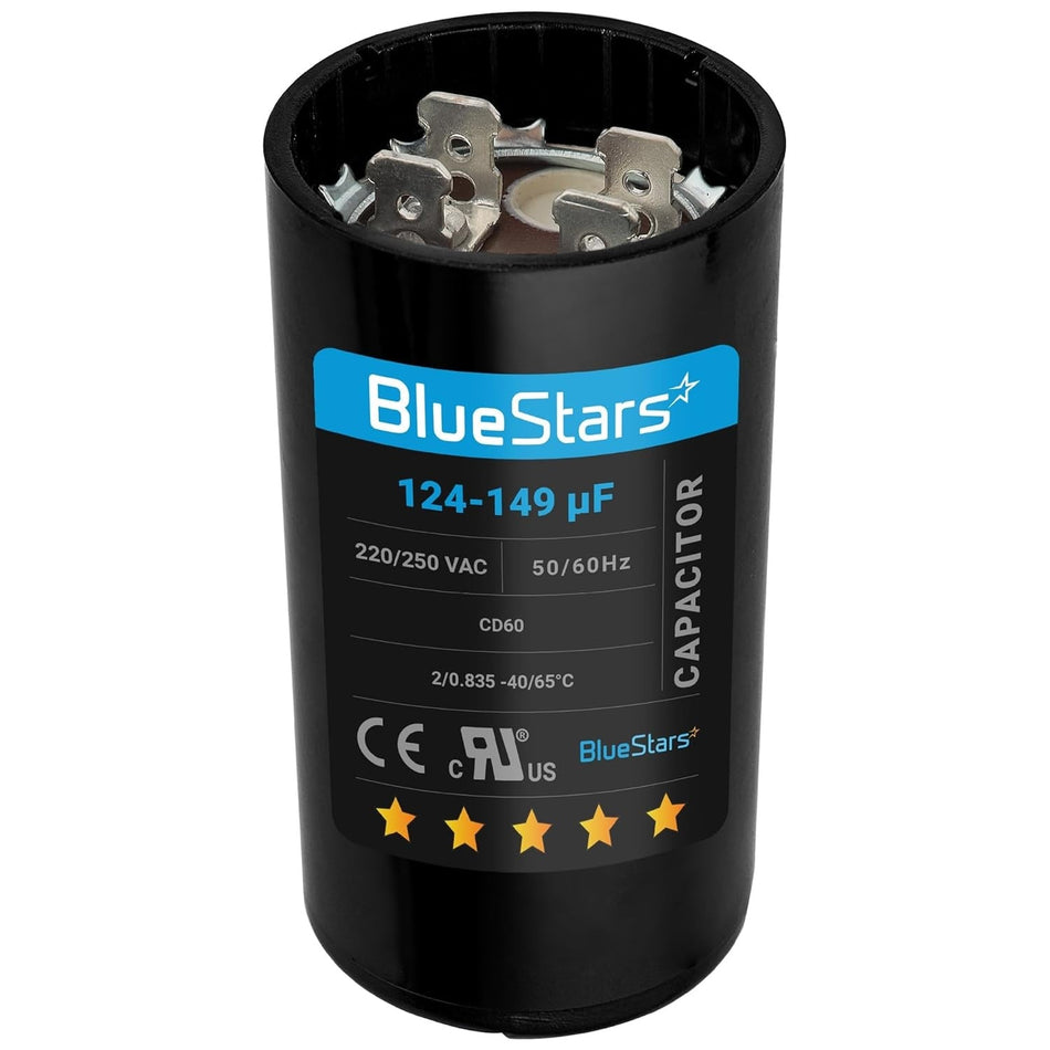 124-149 uf/MFD 220-250VAC Round Run Start Capacitor