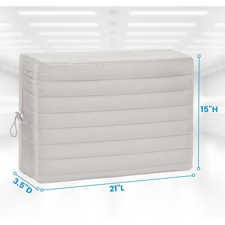 17" x 13" x 3.5" White Window Air Conditioner Cover Indoor