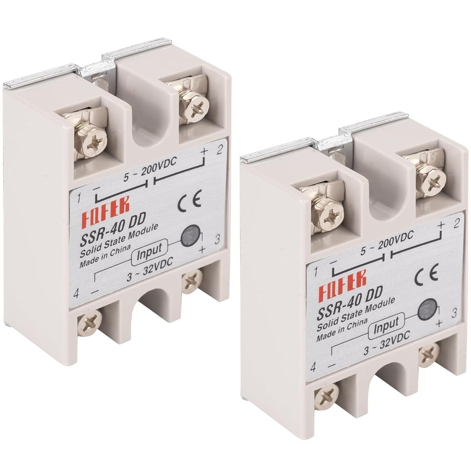 [Lifetime Warranty] SSR-40DD Solid State Relay - Pack of 2