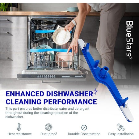 BlueStars 5304517203 dishwasher lower spray arm replacement for Frigidaire and Kenmore appliances.
