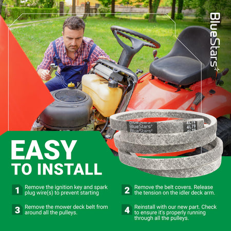 954-04207 drive belt installation guide for Cub Cadet and Troy-Bilt lawn mowers with step-by-step instructions.