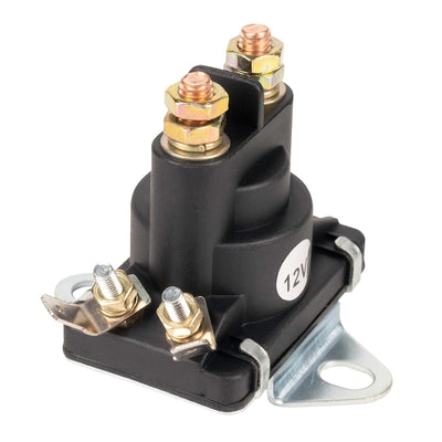 89-96158T 12V power trim solenoid switch with mounting bracket and copper terminals.