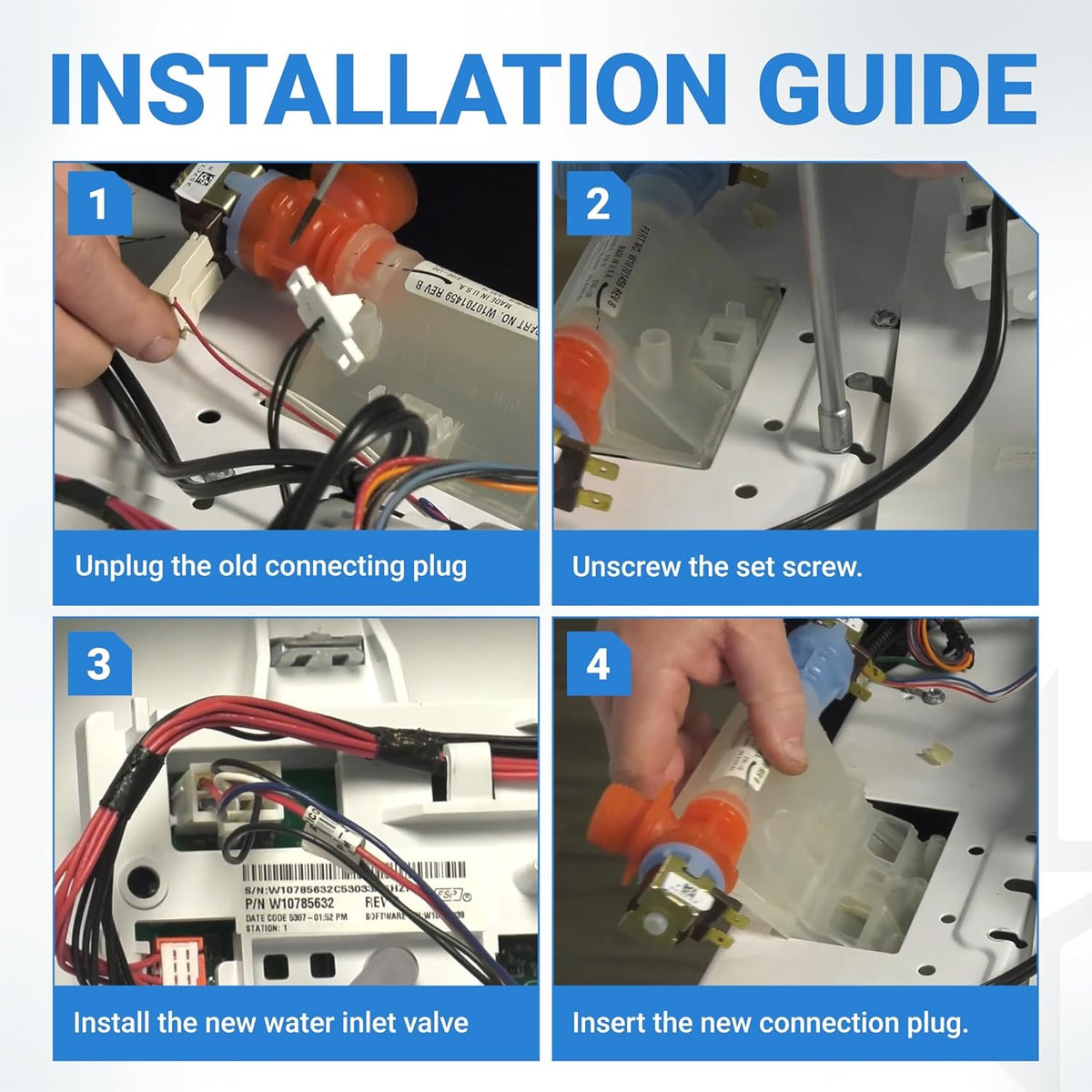 washing machine water inlet valve replacement step by step diagram