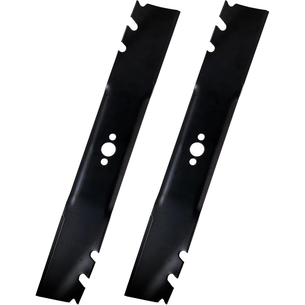Two 30-inch replacement mower blades for Toro Timemaster and Exmark mowers.