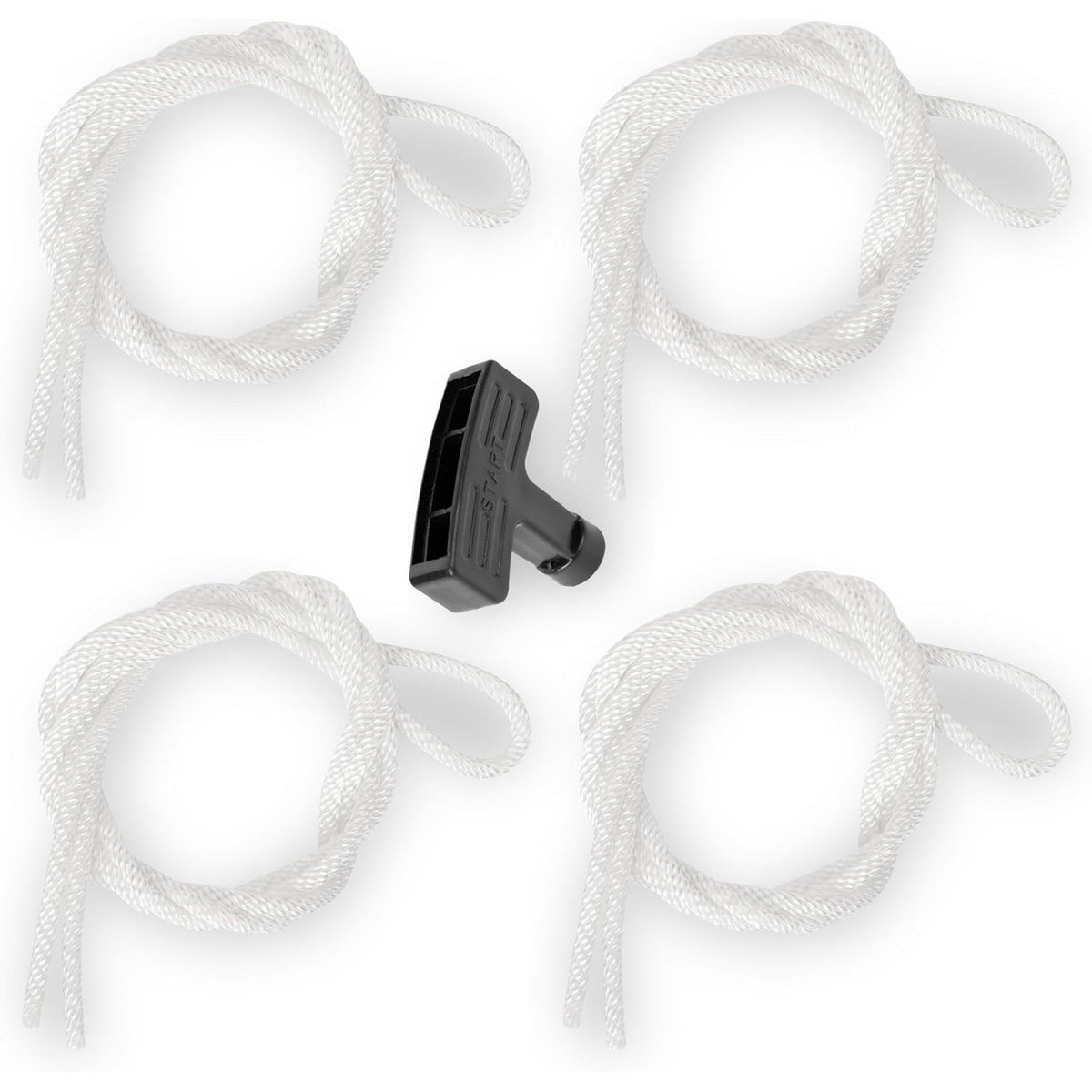 Four 140cm pull start ropes and one black handle grip for Predator 212 and Honda GX series engines.