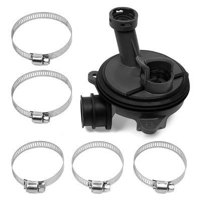WD19X25278 dishwasher diverter valve assembly with five metal hose clamps for GE dishwashers.
