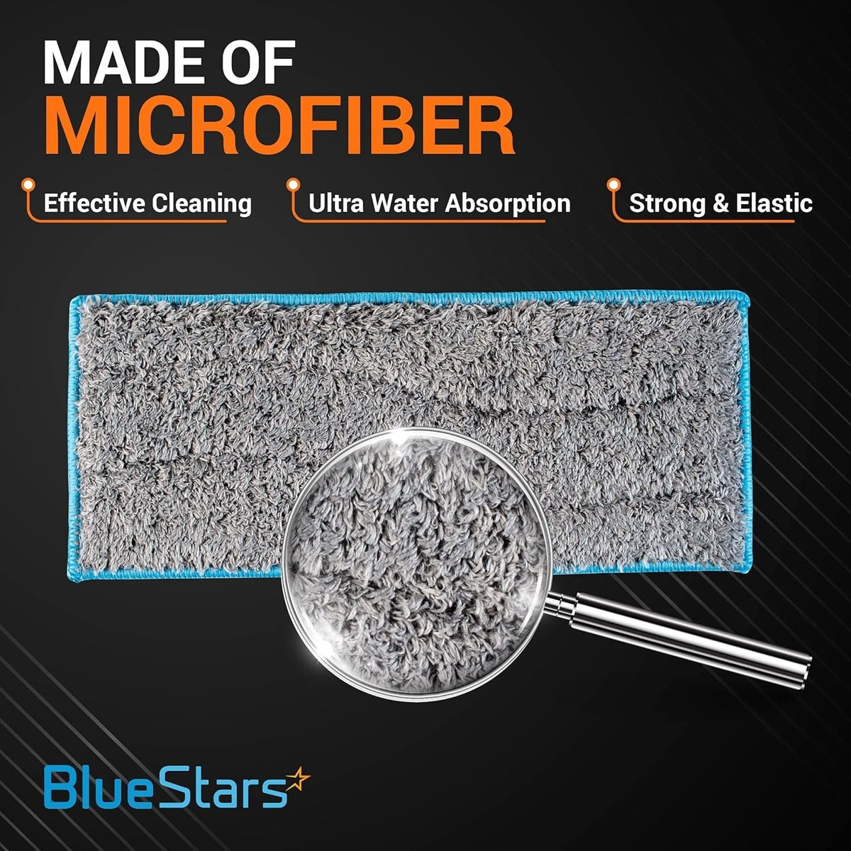 Close-up of M6 microfiber wet mopping pad texture for iRobot Braava Jet M series with absorbent material highlights.