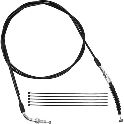 82-inch black throttle cable with adjustment hardware and five included zip ties.