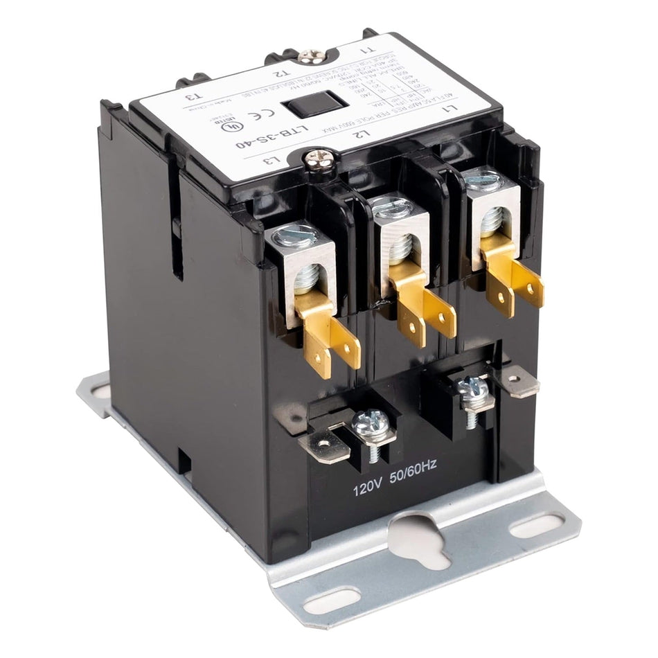 3 Pole 40 Amp Contactor 120 VAC Coil Definite Purpose Contactor