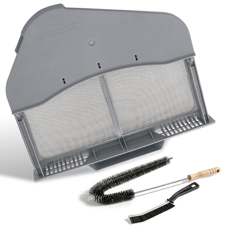 Samsung dryer lint filter replacement DC97-16742A with two cleaning brushes.