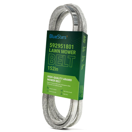 592951801 replacement deck belt for 54-inch Husqvarna and RedMax zero-turn mowers in branded packaging.