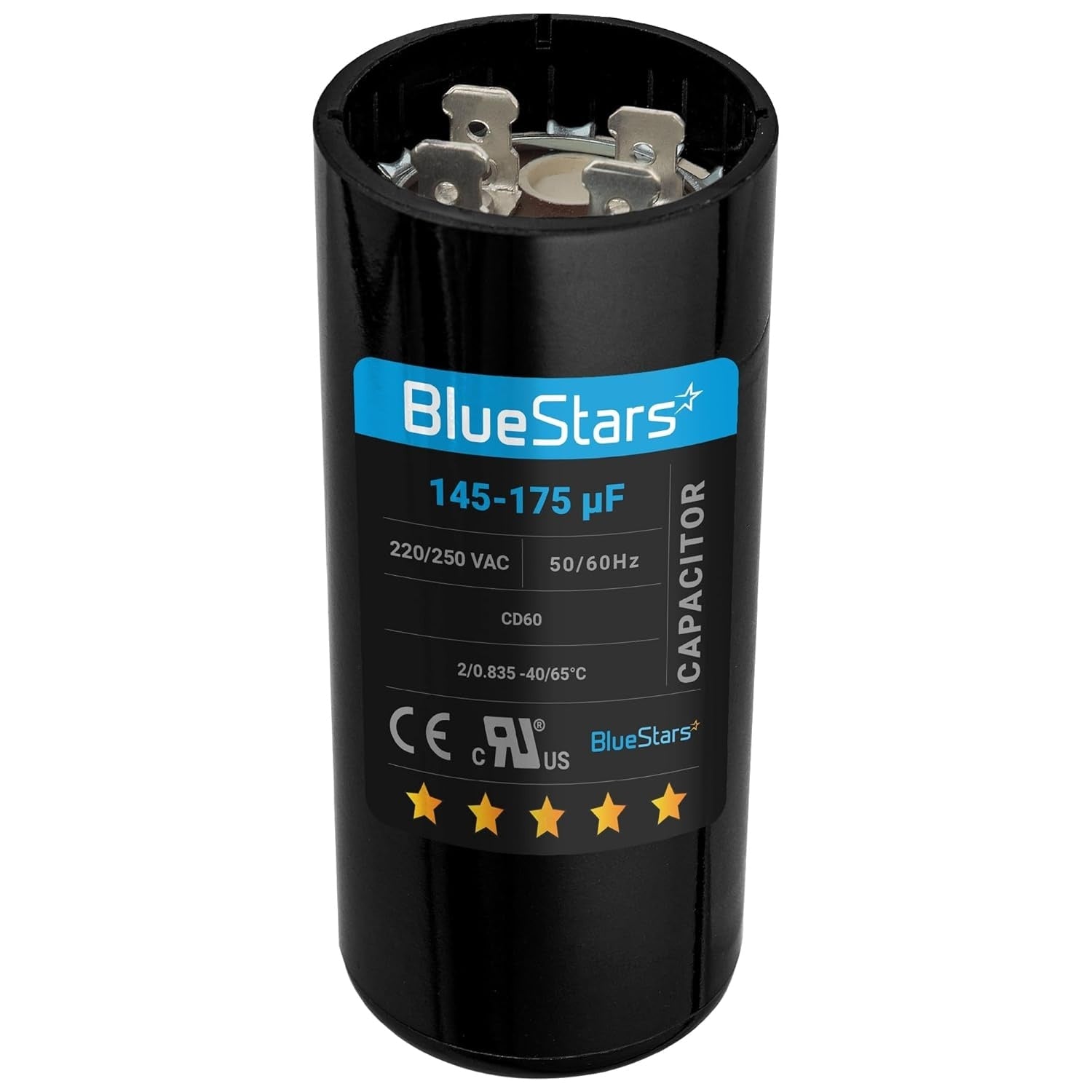 コンパクトポンプ 青色 AC電源 145-175 MFD uf 220-250V Round Start Capacitor