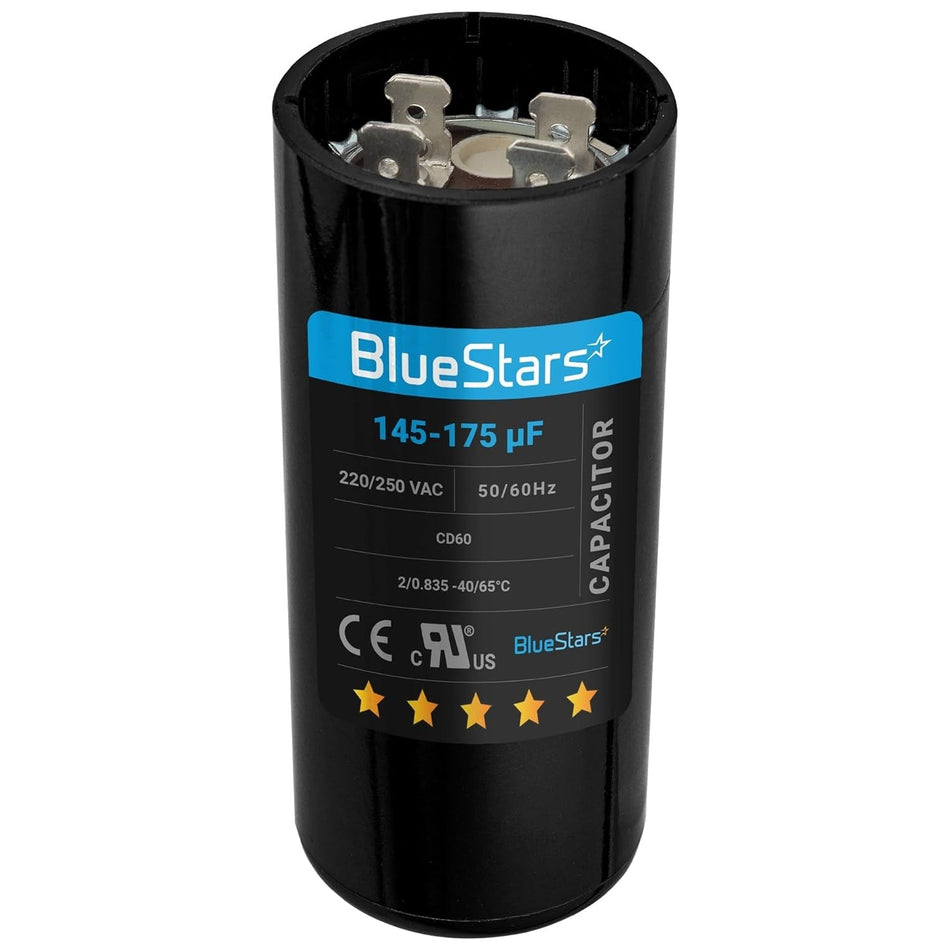 145-175 uf MFD 50/60 Hz 220-250 VAC Volts Round Start Capacitor