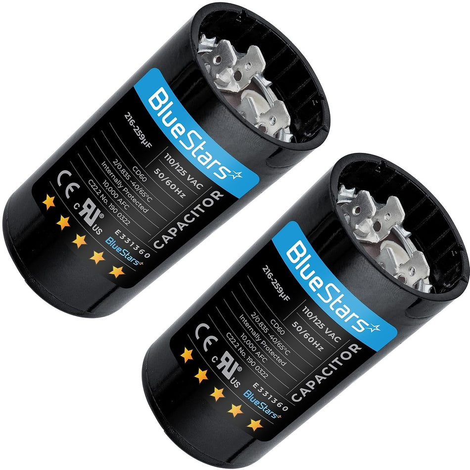 216-259 uF/MFD 110-125V Round Start Capacitor