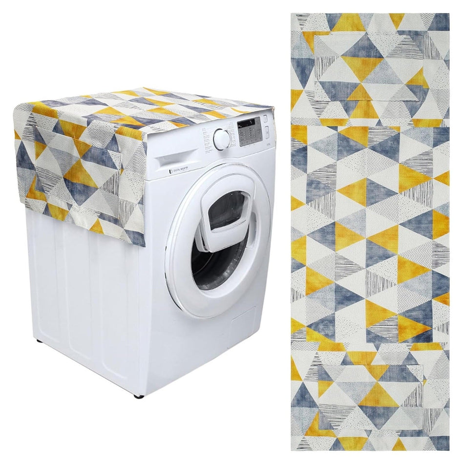 Washer/Dryer Top Cover Protector Mat with Storage Pockets