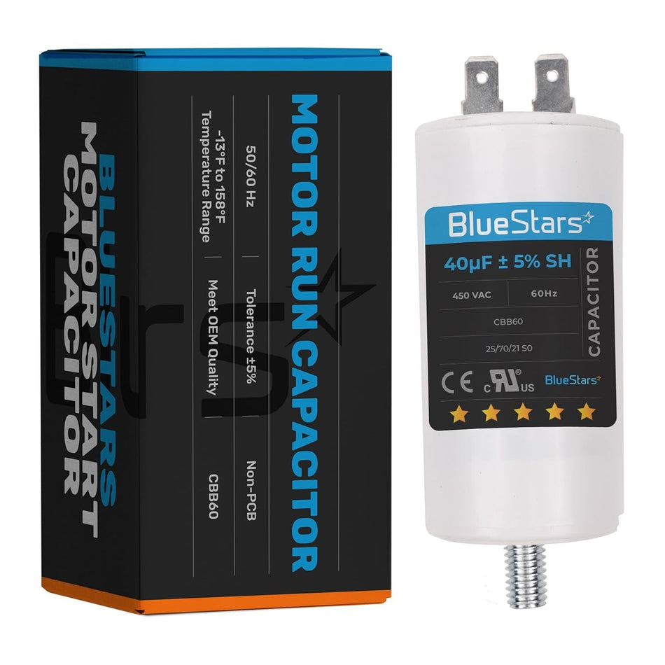 40 uf/MFD/Microfarad 450 VAC Volts CBB60 50Hz/60Hz