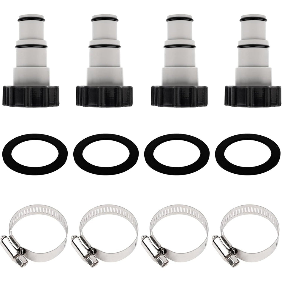 Universal Pool Hose Adapter Set - Pack of 4