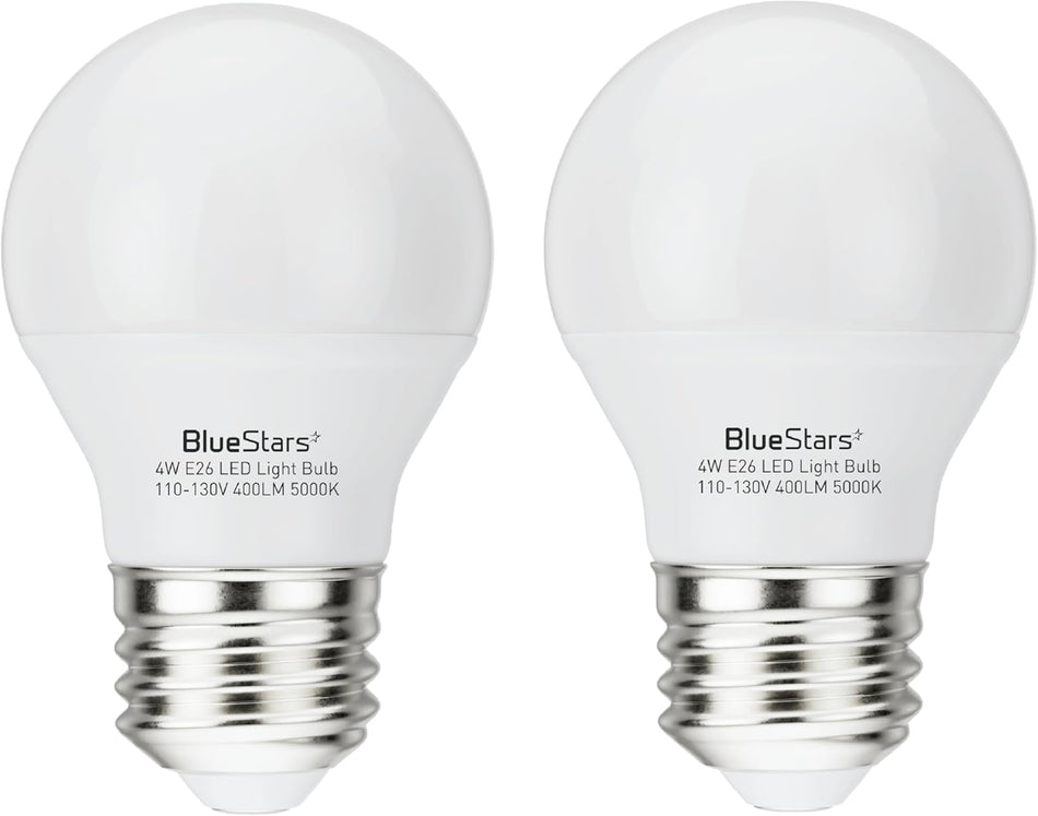 A15 LED Refrigerator Light Bulb 4W (40 Watt Equivalent) E26 - Pack of 2