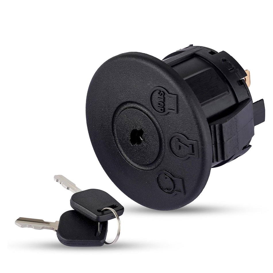 Lawn mower 3-position ignition starter switch with two keys for MTD, Craftsman, and Cub Cadet tractors.