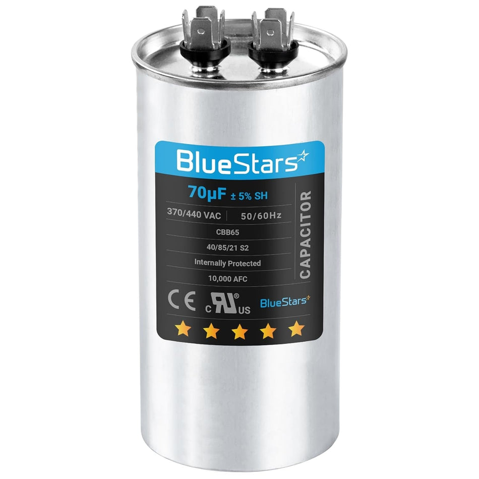 70 uF 370-440 VAC Volts ±5% Round Run Capacitor