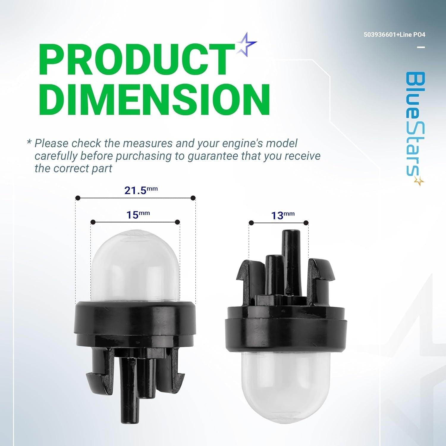 503936601 Primer Bulb w/ Fuel Lines (4-Pack)