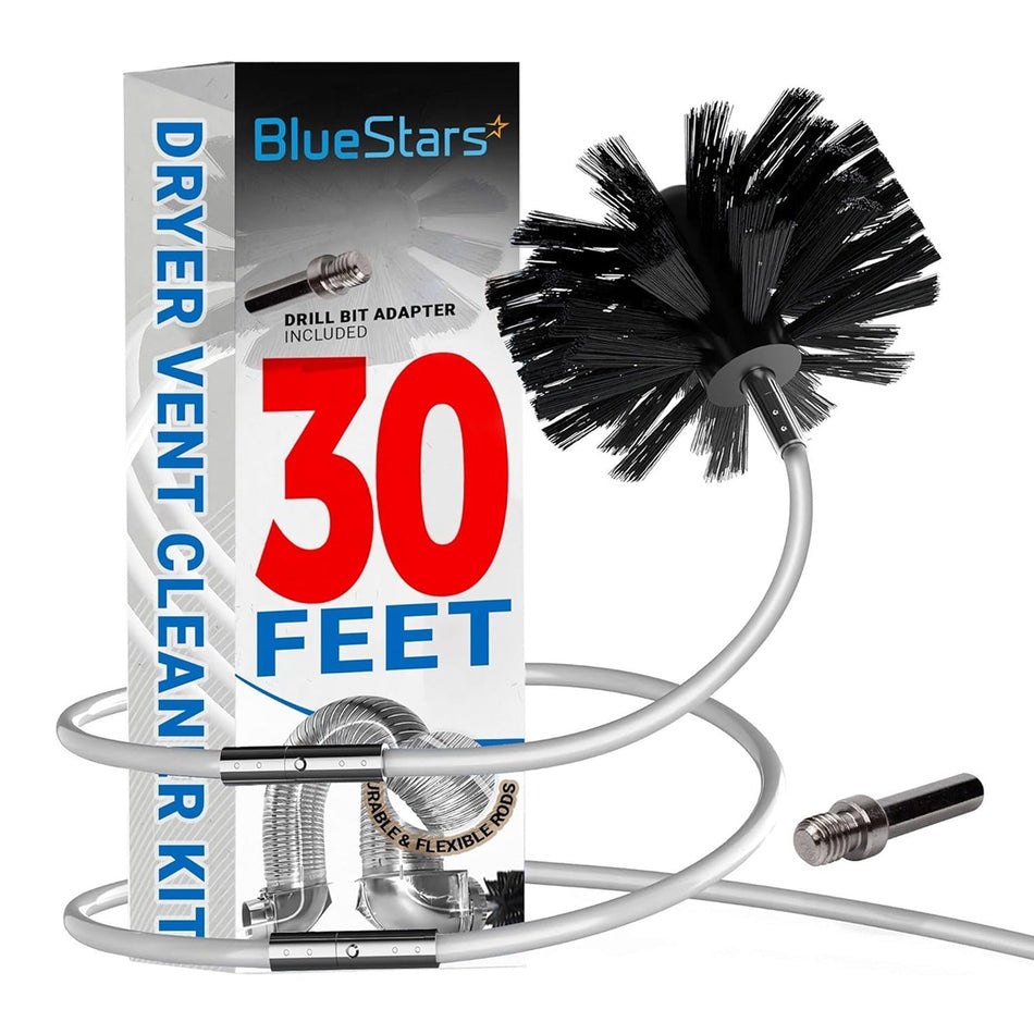 30 Feet Dryer Vent Cleaner Kit with Drill Attachment