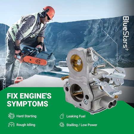 C3-EL43C carburetor replacement for Husqvarna K750 K760 cutoff saws to fix engine starting and performance issues.