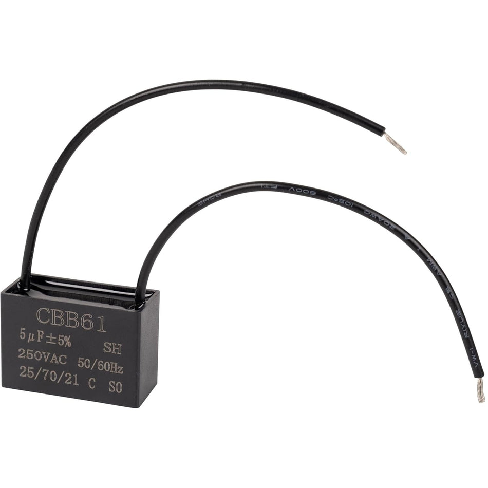 [2 Wires] CBB61 5uf 2-Wire 250V AC Ceiling Fan Capacitor