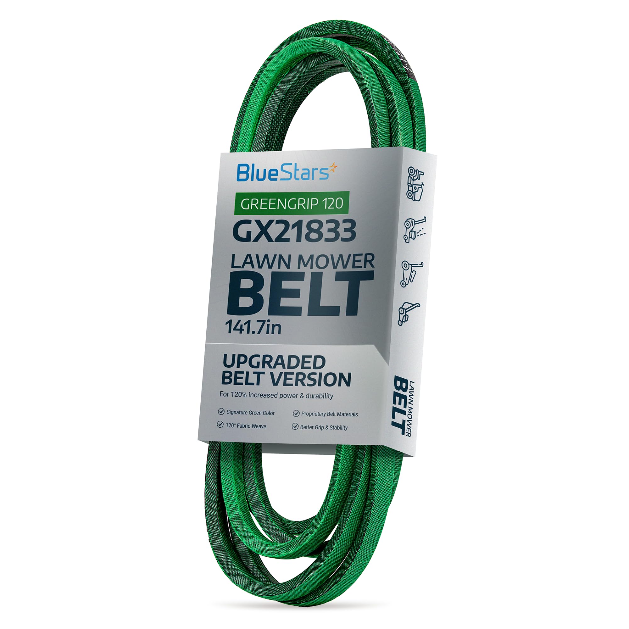 Upgraded Grip120] GX21833 Mower Deck Belt - Fits 48 Inch Deck J