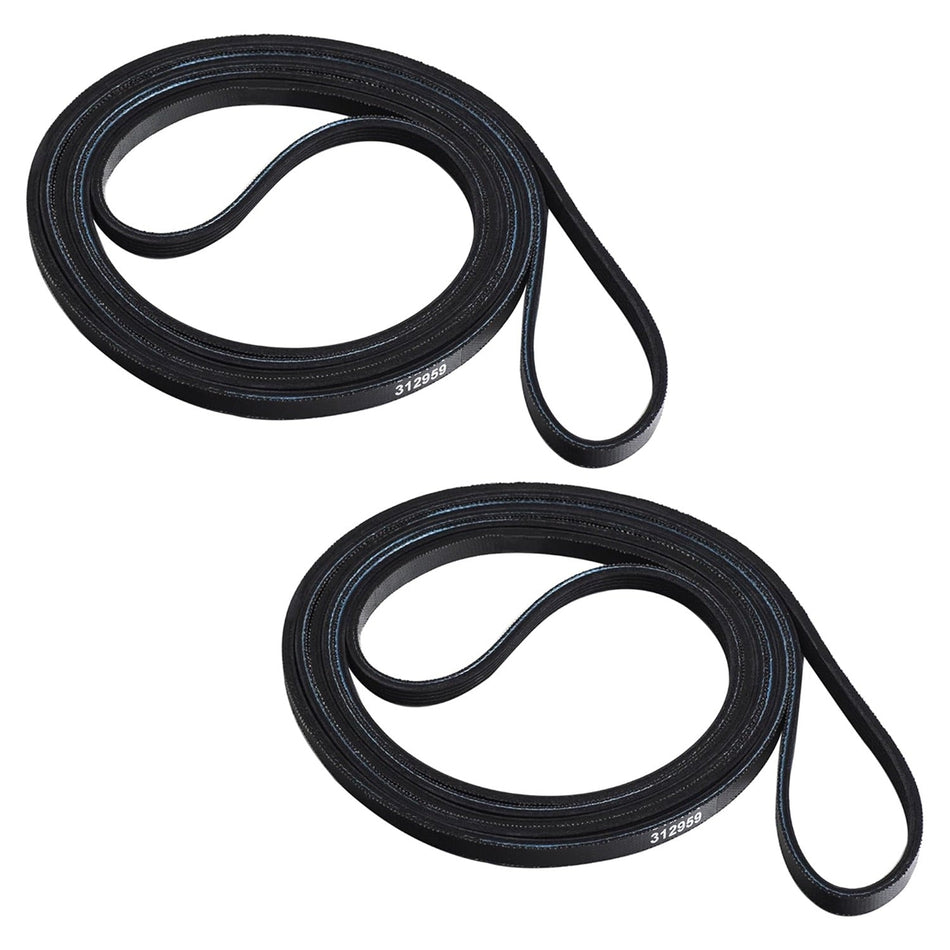 2-pack Y312959 WPY312959 312959 Dryer Tumbler and Motor Belt