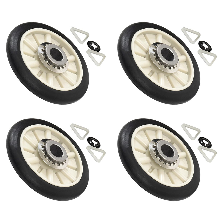 [Lifetime Warranty] 349241T Dryer Rear Drum Support Roller Kit - Pack of 4