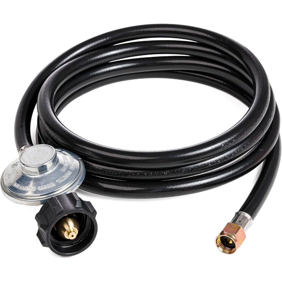Upgraded 8ft Universal Propane Regulator & Hose for Grills & Heaters