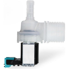 Replacement dishwasher water inlet valve for Bosch, Thermador, and Gaggenau appliances.