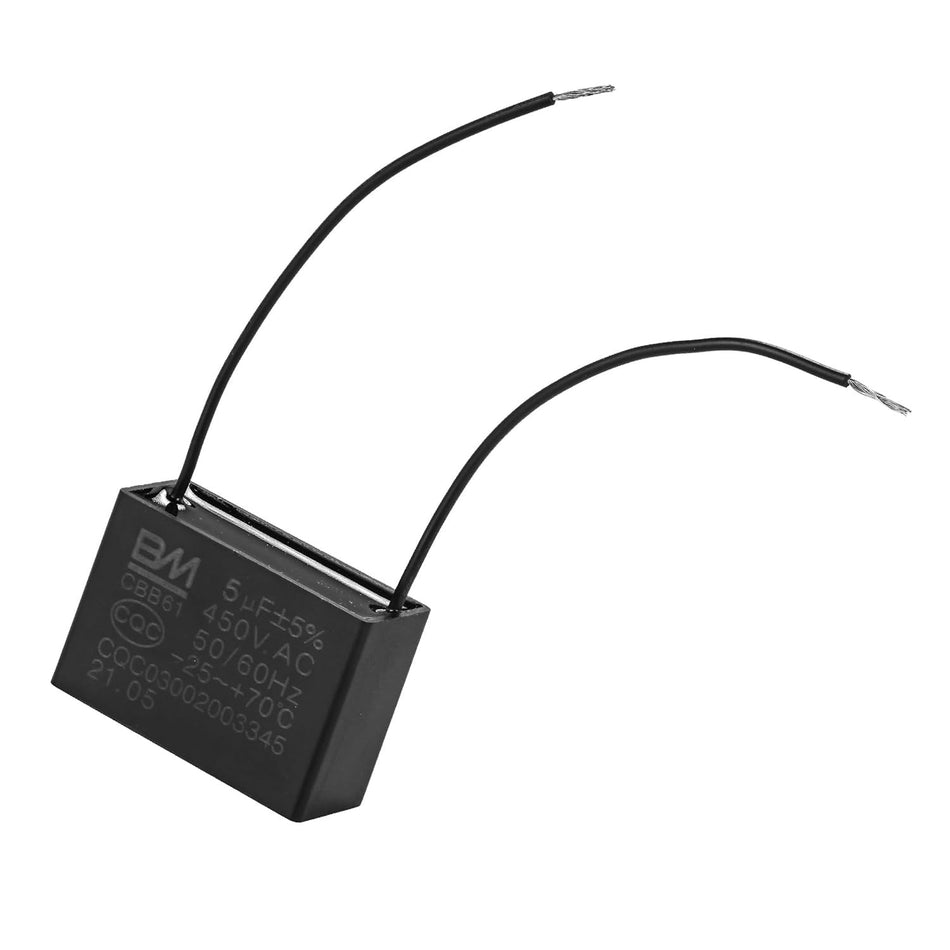 CBB61 5 uF 2-Wire 250V 450V AC Ceiling Fan Capacitor