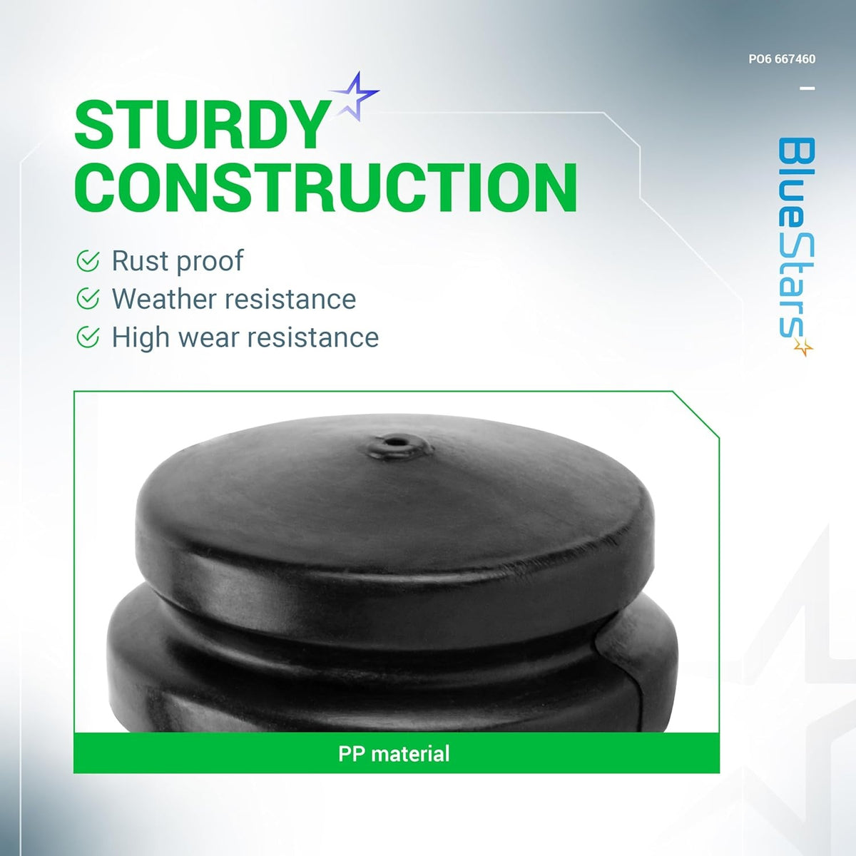 Close-up of a single 66-7460 primer bulb made of durable black PP material.