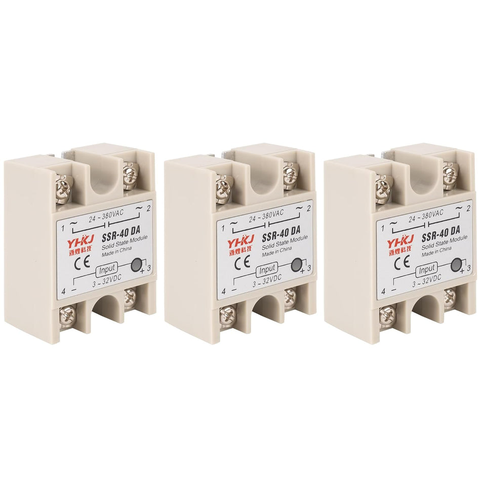 3PCS Solid State Relay SSR-40DA DC to